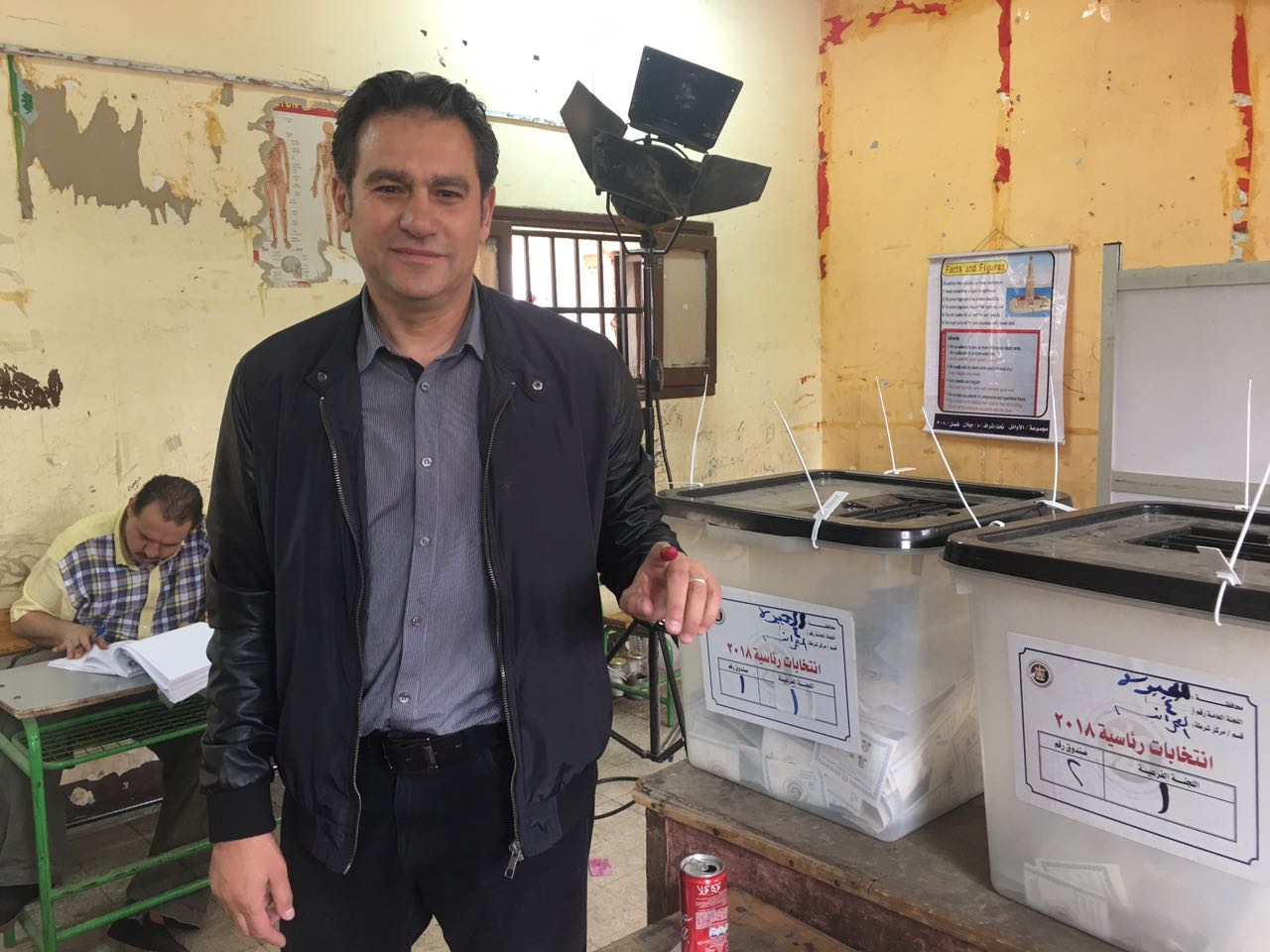 خالد جلال يدلى بصوته فى الانتخابات الرئاسية
