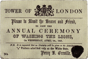 بطاقة الدعوة لحفلة غسل الأسود في لندن.