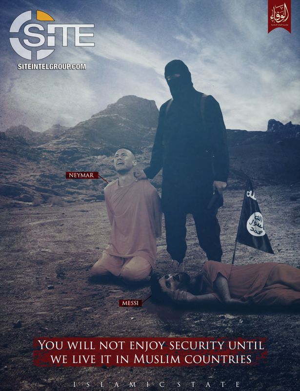 تهديد داعش لميسي ونيمار
