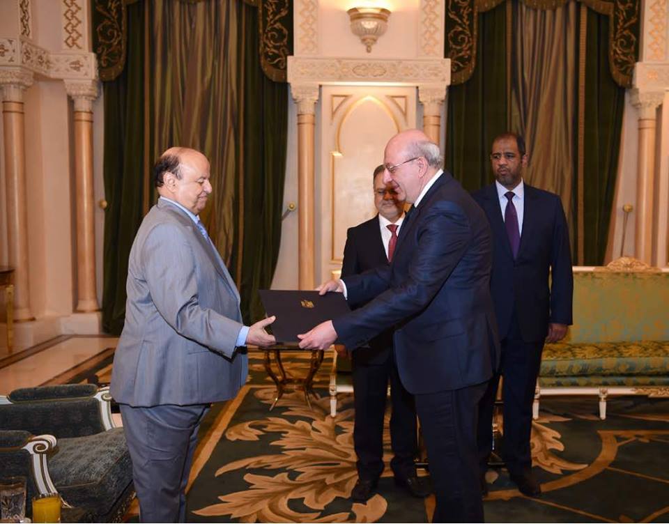 سفير مصر يعتمد أوراقه فى اليمن