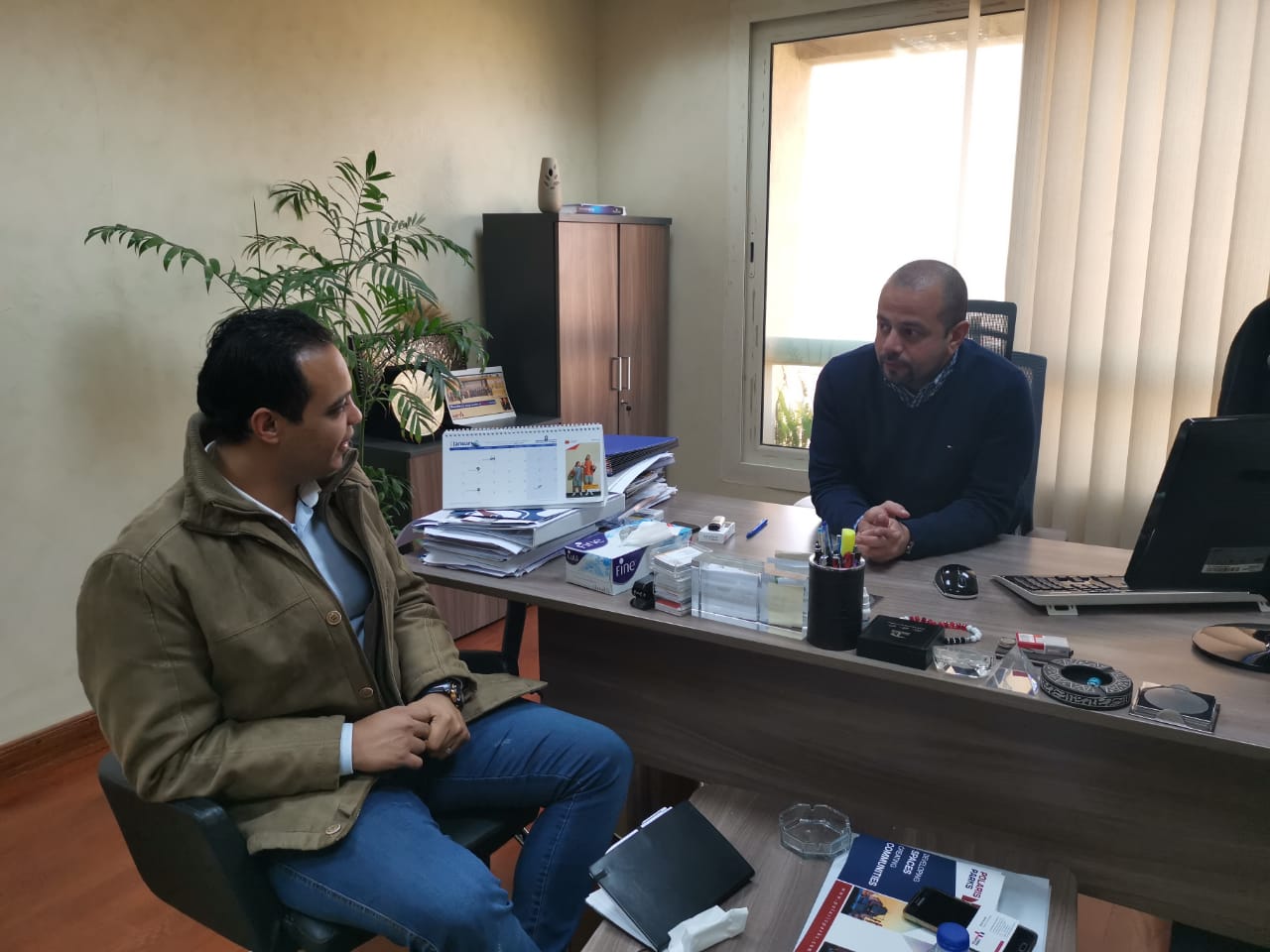 المهندس باسل شعيرة نائب مدير عام بولاريس باركس مع محرر "دوت مصر"