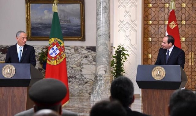 مؤتمر الرئيس عبد الفتاح السيسي ونظيره البرتغالي 