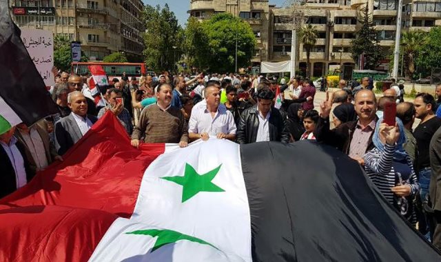 جانب من الحشد السوري في حلب