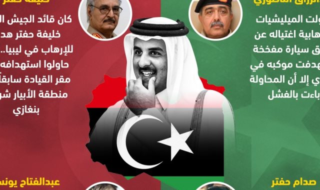 قيادات عسكرية ليبية استهدفهم ارهاب قطر