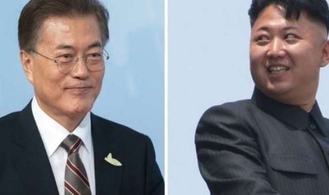 زعيما كوريا الشمالية وكوريا الجنوبية