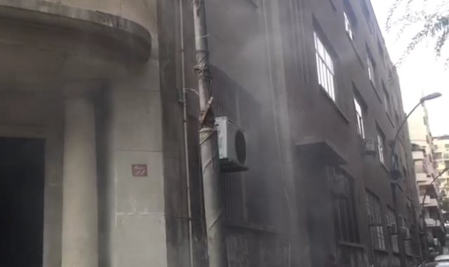 حريق بالمبنى اليونانى التابع للجامعة الأمريكية