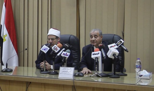 الدكتور على المصيلحى و الدكتور محمد مختار جمعة، وزير الأوقاف