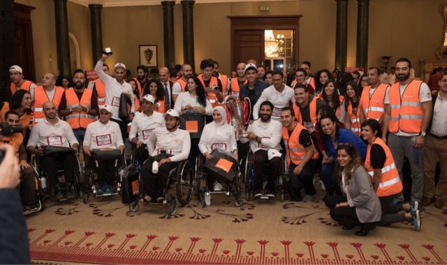 فريق شركة اورنچ مصر اثناء المشاركة في البرنامج التدريب The BP Race دعما لذوي القدرات الخاصة