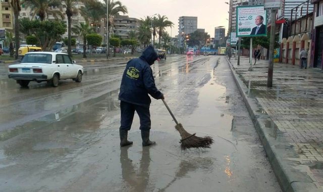 أمطار فى الإسكندرية بسبب نوة "الفيضة الكبرى"