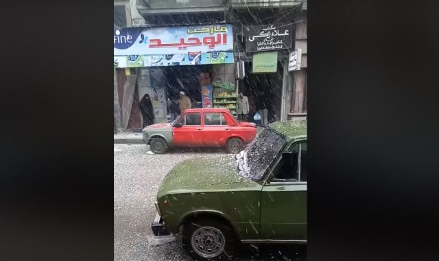 تساقط الثلج فى الإسكندرية