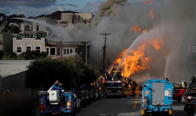 انفجار خط غاز فى سان فرانسيسكو 