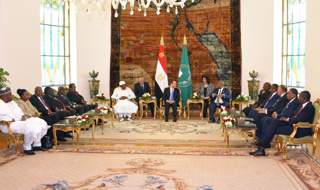  الرئيس عبد الفتاح السيسى خلال قمة الرؤساء الأفارقة