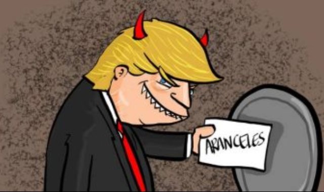 كاريكاتير ساخر من ترامب