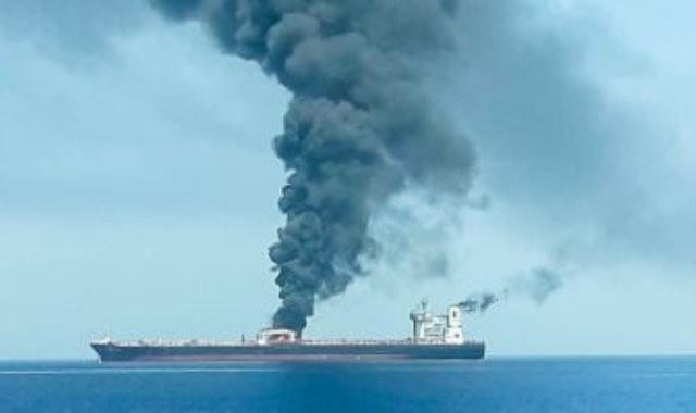 ناقلة النفط المستهدفة فى خليج عمان