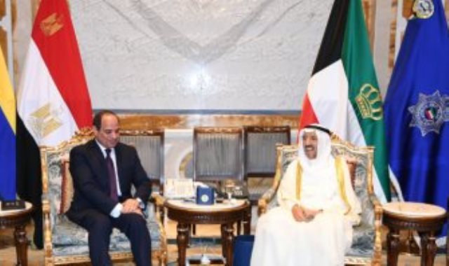 الرئيس عبد الفتاح السيسى مع أمير الكويت
