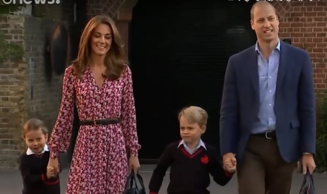 الأمير ويليام ودوقة كمبريدج في أول يوم مدرسة