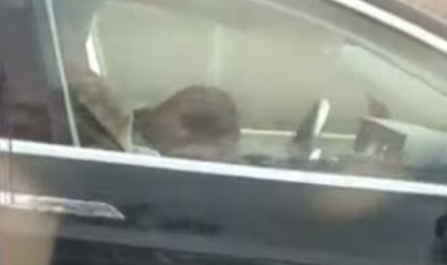 شخص نائم بسيارته