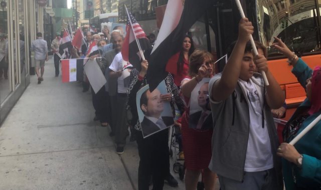 المصريون يحتشدون في نيويورك لتأييد السيسي