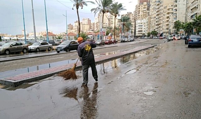 شوارع الإسكندرية بعد هطول الأمطار