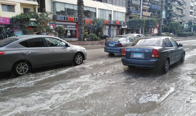 مياه الأمطار في شوارع المهندسين