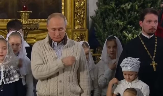 بوتن يحضر قداس عيد الميلاد