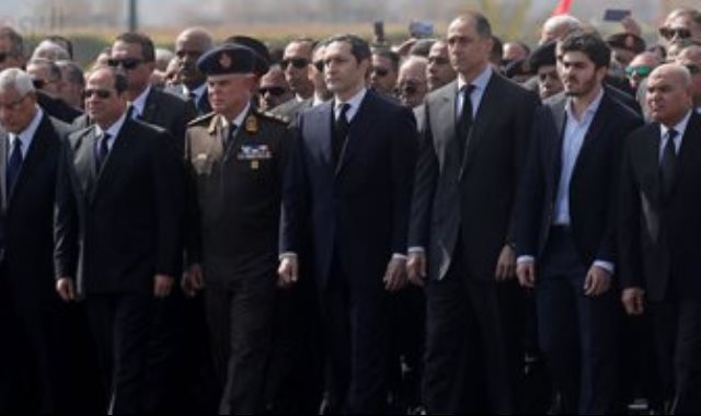 الرئيس عبد الفتاح السيسي في جنازة الرئيس الأسبق محمد حسني مبارك