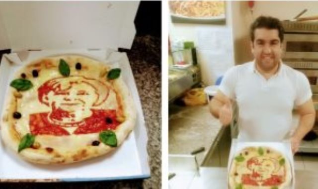 الرسم على البيتزا