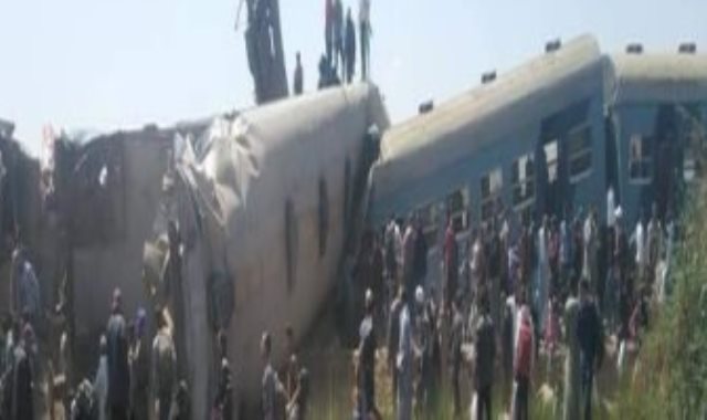 حادث تصادم قطارى بسوهاج