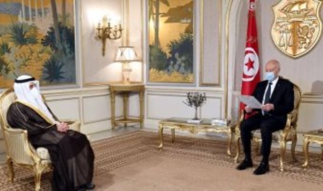 رئيس تونس ووزير خارجية الكويت