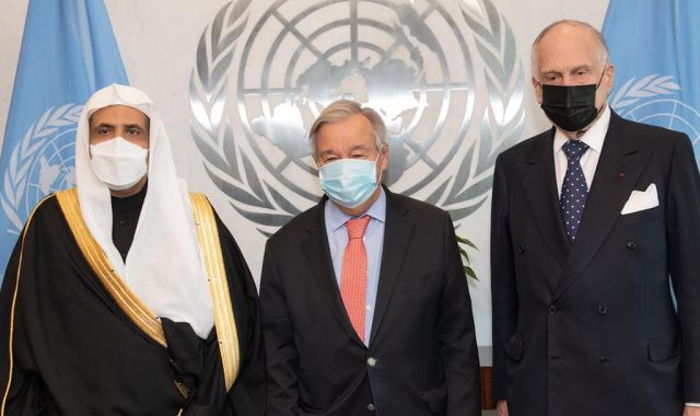 أمين عام الأمم المتحدة يستقبل أمين عام رابطة العالم الإسلامى