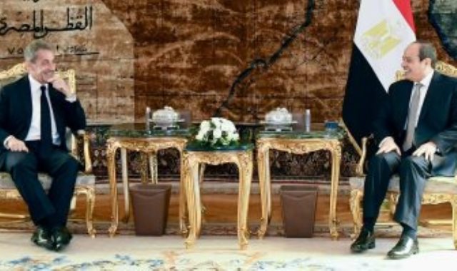 الرئيس عبد الفتاح السيسى يستقبل نيكولا ساركوزي رئيس الجمهورية الفرنسية الأسبق