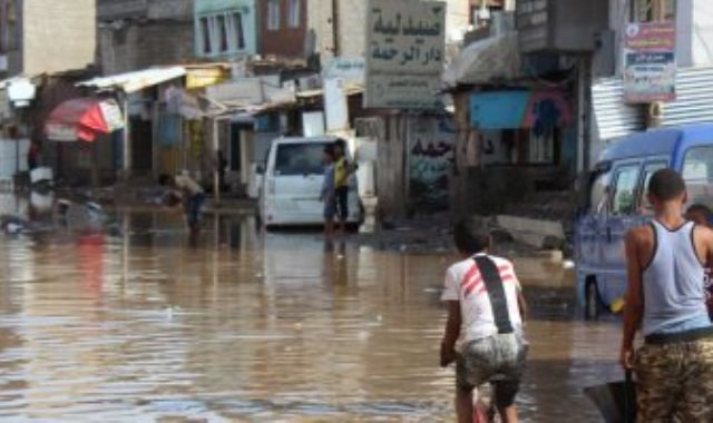 الأمطار الكثيقة تغرق اليمن
