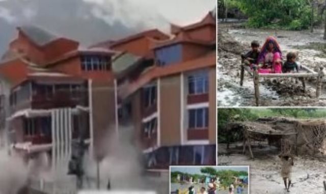 مياة الفيضانات تدمر الفندق