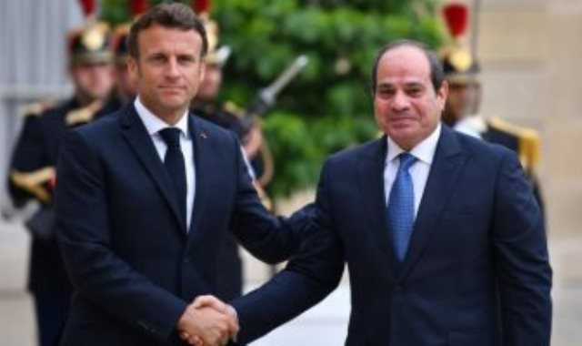 الرئيس عبد الفتاح السيسى والرئيس الفرنسي ايمانويل ماكرون