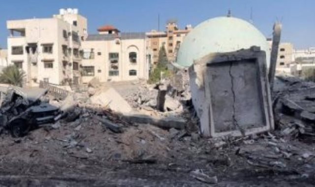 تدمير مسجد الأمين محمد فى غزة