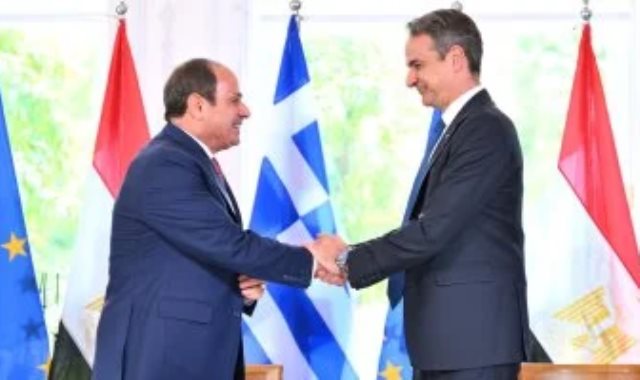 الرئيس عبد الفتاح السيسي ورئيس الوزراء اليوناني كيرياكوس ميتسوتاكيس الرئيس عبد الفتاح السيسي ورئيس الوزراء اليوناني كيرياكوس ميتسوتاكيس