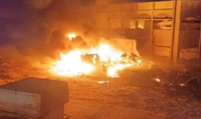 حرق مولدات الكهرباء بالمستشفى الإندونيسى حرق مولدات الكهرباء بالمستشفى الإندونيسى