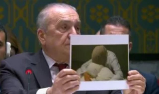 جانب من جلسة مجلس الأمن بسبب أطفال غزة جانب من جلسة مجلس الأمن بسبب أطفال غزة