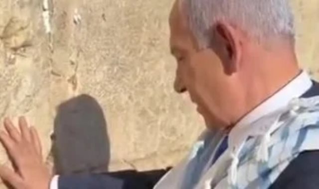 نتنياهو على حائط البراق نتنياهو على حائط البراق