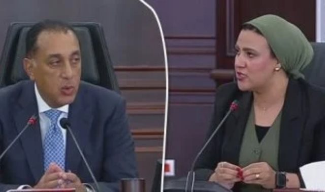 رئيس الوزراء والكاتبة الصحفية هند مختار رئيس الوزراء والكاتبة الصحفية هند مختار