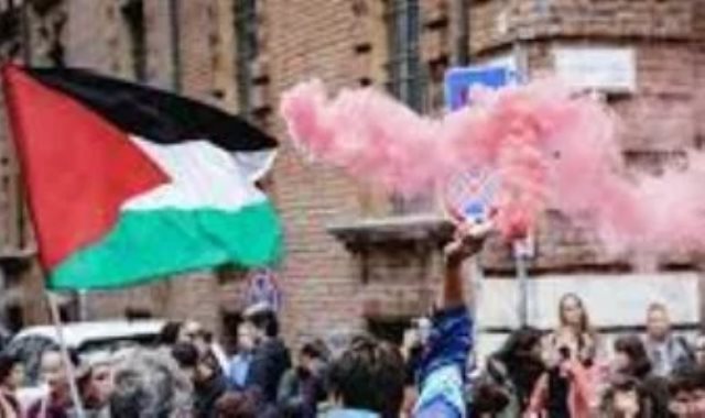 مظاخرات فى ايطاليا ضد اسرائيل