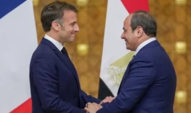 الرئيس عبد الفتاح السيسي، و ماكرون