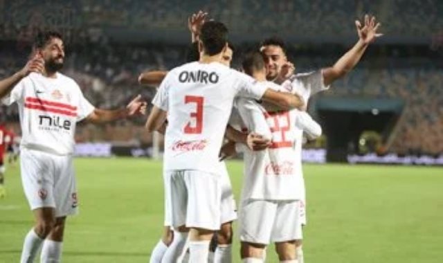 فريق الزمالك فى إحدى المباريات