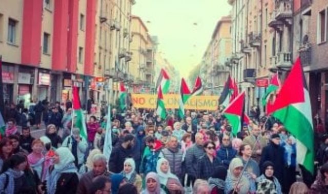 مظاهرات دعم فلسطين فى إيطاليا