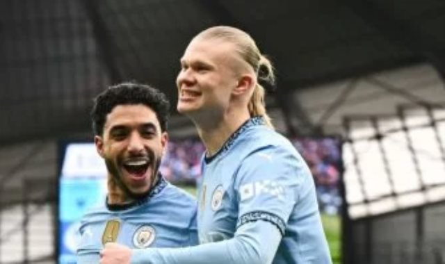 عمر مرموش وهالاند ثنائي مانشستر سيتي