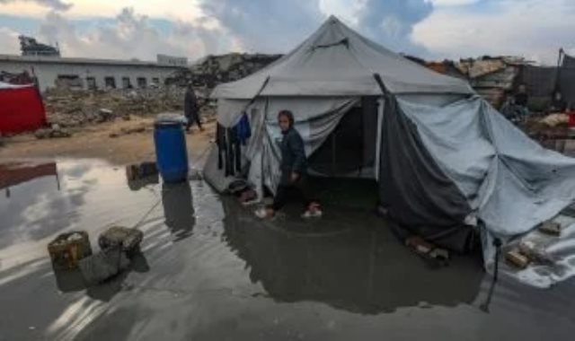 خيم وسط الشتاء في قطاع غزة