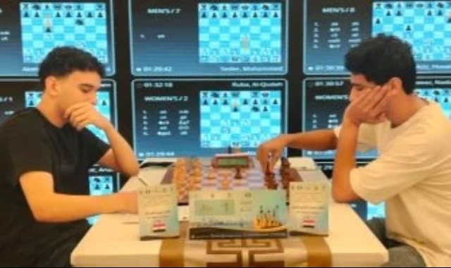 أدهم قنديل وحامد وفا ثنائي منتخب مصر للشطرنج