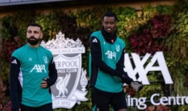 محمد صلاح في تدريبات ليفربول اليوم