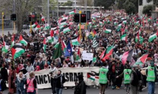 تظاهرات دعم فلسطين