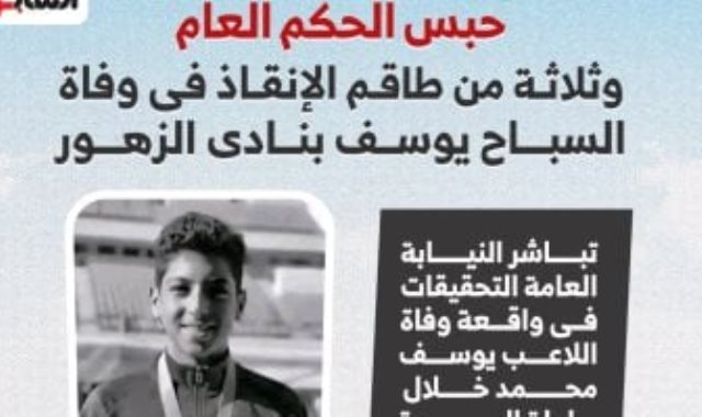 تحقيقات وفاة السباح يوسف